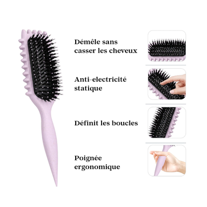 Brosse boucles définition cheveux bouclés, frisés, crépus