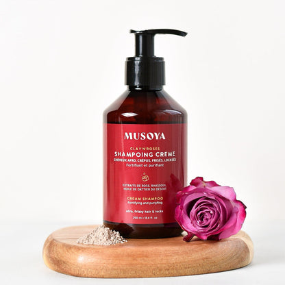 Shampoing crème fortifiant & purifiant - Clay'N'Roses - Musoya - 250ml Musoya